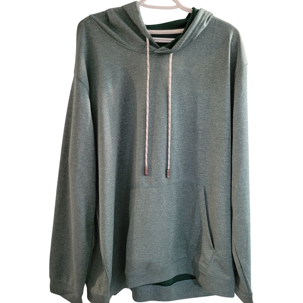 Graham Luxe Hatch 2.0 Long Sleeve Hoodie Men's Size 2XL Green Golf Pocket